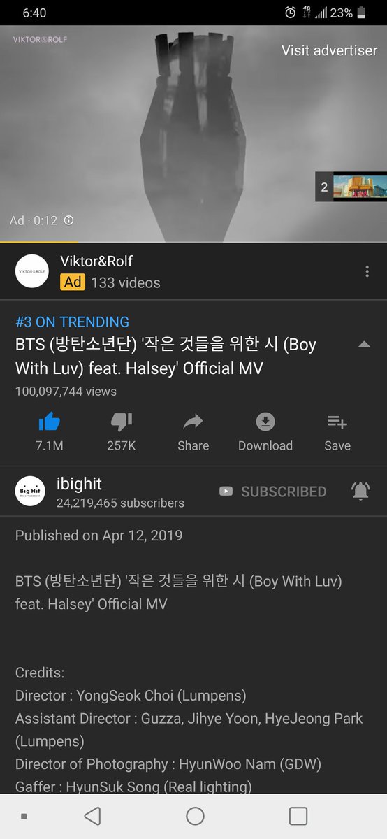 YOU_SAVED_ME_SO's tweet photo. WE DID IT #AMRYS!! Congratulations and thank you to everyone who streamed for the past 38 hours!! We really are unstoppable when we all work together!!! I'm so proud to be part of this fandom and family. I love you ARMYS. 🙆💜🙆💜 #BoyWithLuv100M #BoyWithLuv @BTS_twt #PERSONA https://t.co/KGLhxmL0xV