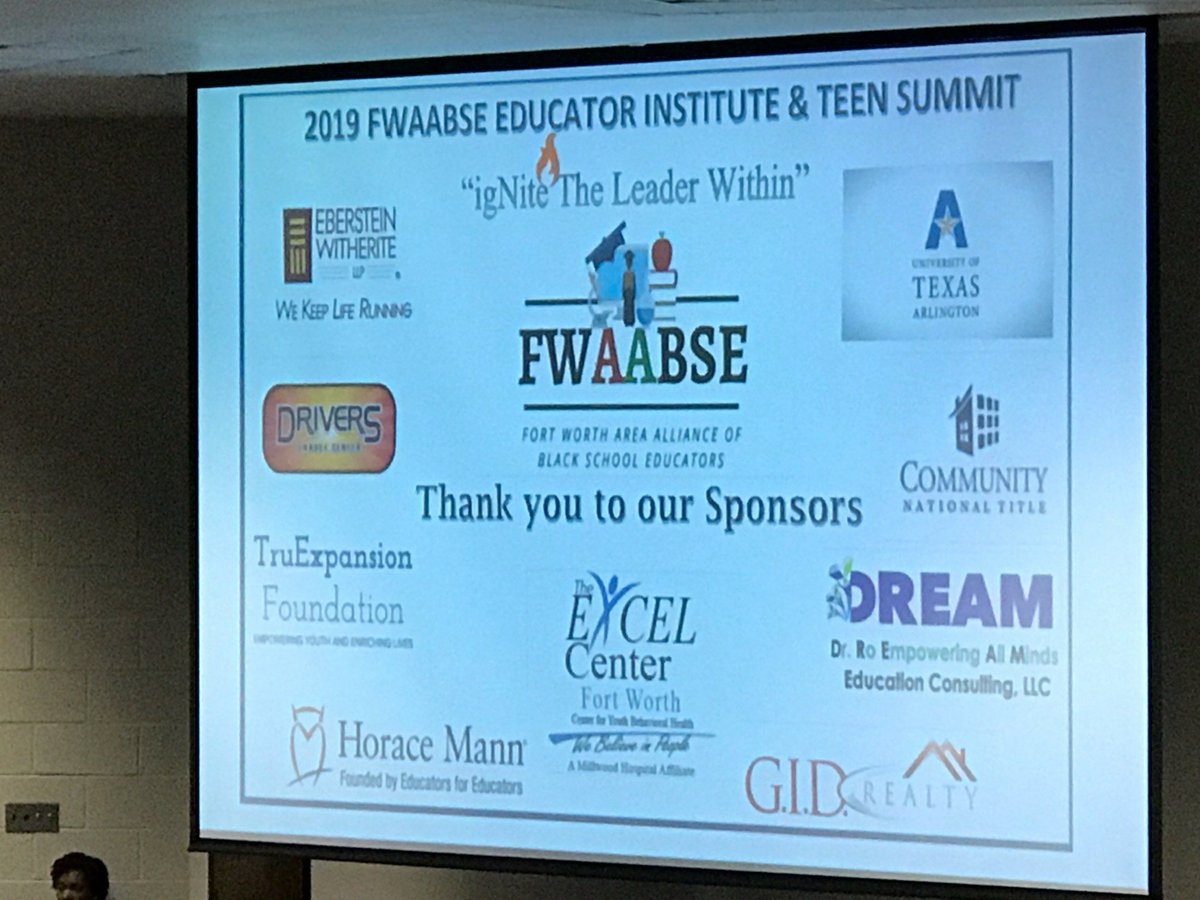 fwaabse's tweet photo. Todays success is derived from the generosities of our sponsors. We are both humbled and gracious that they support #studentachievement, #learning, #leading
@ebersteinw @utarlington @TruExpansionOrg @HoraceMann @ExcelCenter #communitynationaltitle #drivers #GIDreality #DrRoDREAM https://t.co/7nINTZVhmy