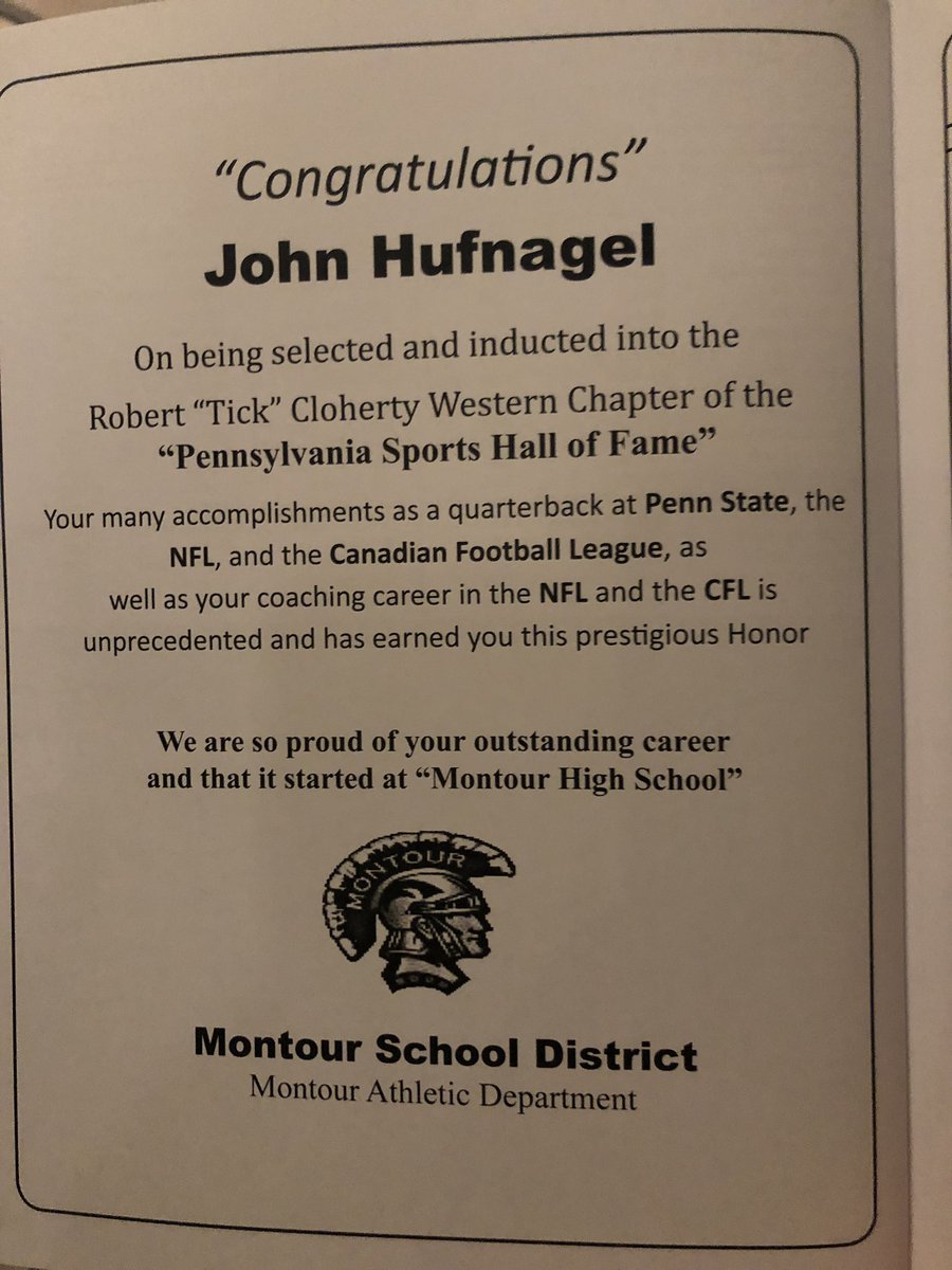 JenK3131's tweet photo. Congratulations Huffy for being inducted into the Pennsylvania Sports Hall of Fame! #MontorProud #GoPSUSports #Calstampeders #PSUFootball #WeAre #PSUnrivaled https://t.co/XmiXblYjqH