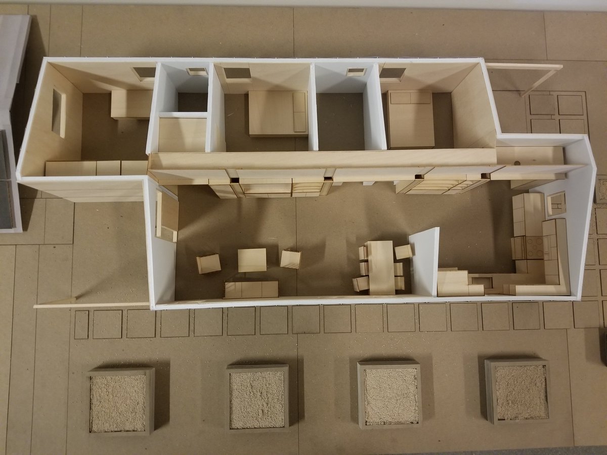 ScottWTjaden's tweet photo. Students showing off their Innovative ideas and sustainable concepts through scaled models #SolarDecathlonBuild #SolarDecathlon https://t.co/s46AWSogdO