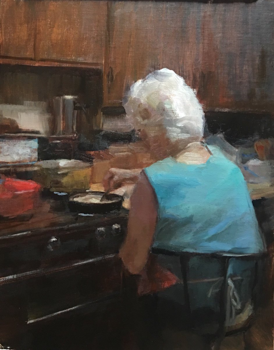 SusanPattonArt's tweet photo. Finished today: “Mother” 
This is a painting of my 93 year old grandmother. It be a gift for my Dad’s birthday next week. He still likes to eat lunch with her as often as he can. “I’m at Mother’s”, he says if you happen to call while he’s there. #portraitpainting  @Amwomenartists https://t.co/PIHlSJBOZy