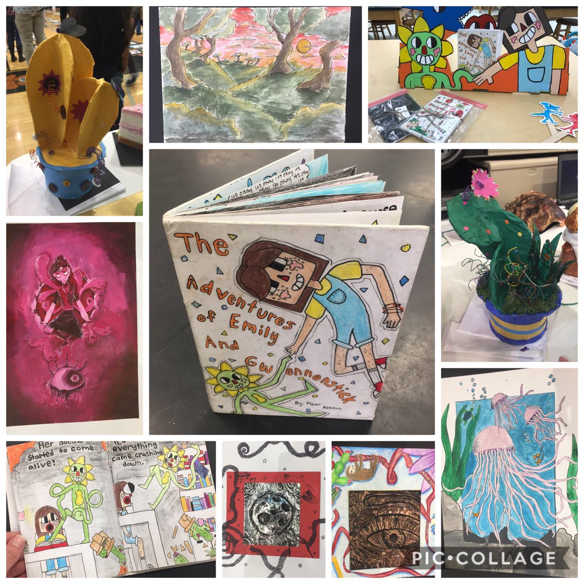 thomaslovesart1's tweet photo. We did it! 8 pieces entered into jr VASE AND ALL 8 got a 4 ranking (out of 1-4, the best) and two got the top 10% platinum award!!!! #IamDSISD #wearedsms #thomaslovesart1 #jrvase #1styear https://t.co/tF7x2ylF1V