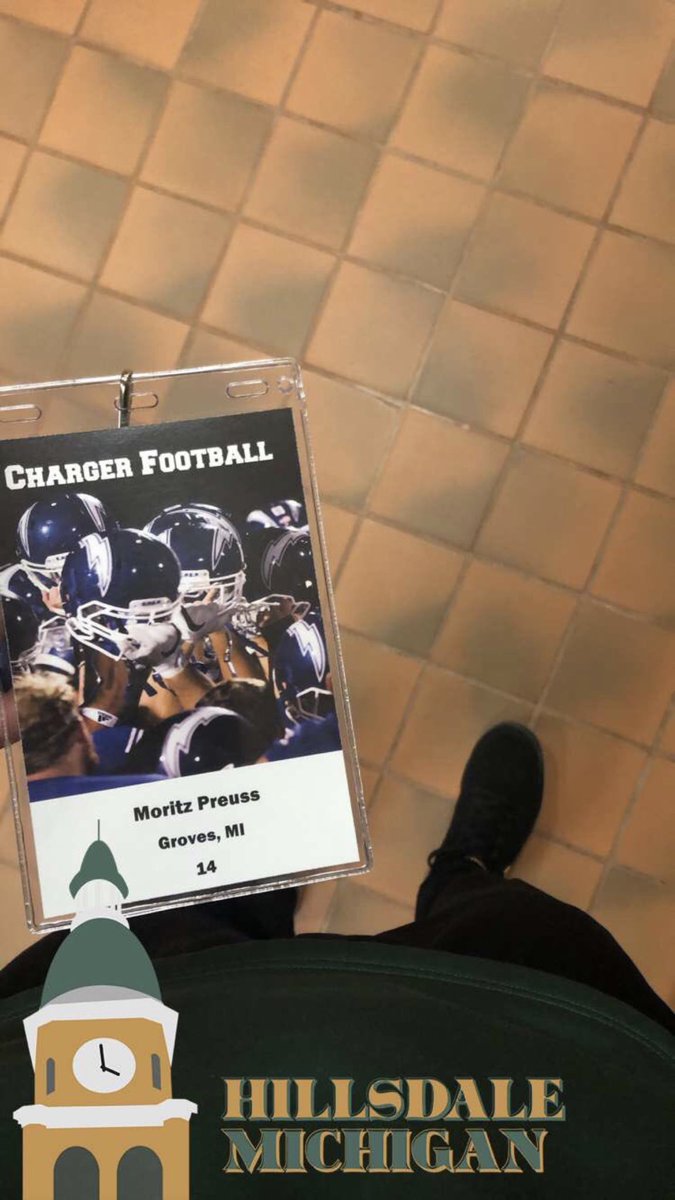 2020 Groves Kicker <a href="/moritzspreuss/">Moritz Preuss</a> visiting Hillsdale College.

#ChargeOn #ChargerPride⚡️🏈

#OneLove