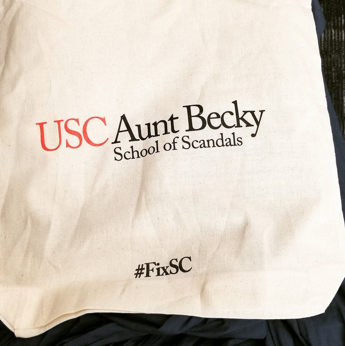 Presenting my favorite-ever swag from the LA Times Festival of Books: this tote bag. #FixSC #bookfest #LATFOB #WritingCommunity