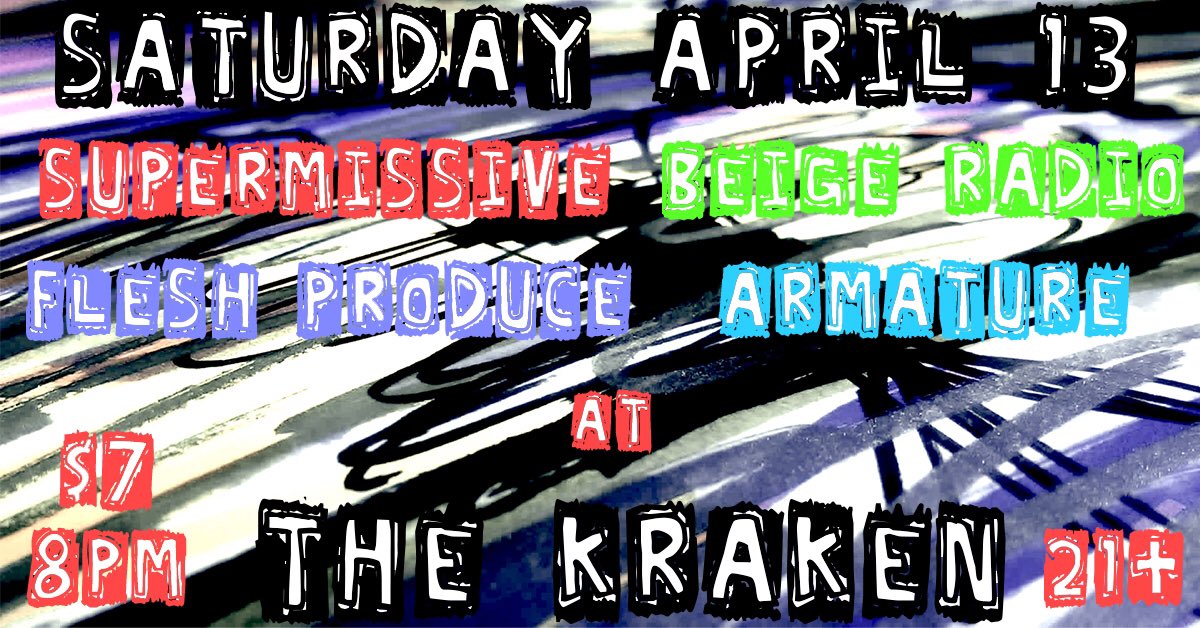 Beige_Radio's tweet photo. Tonight at The Kraken – gonna be our last show for a minute https://t.co/LUjQiycu1M