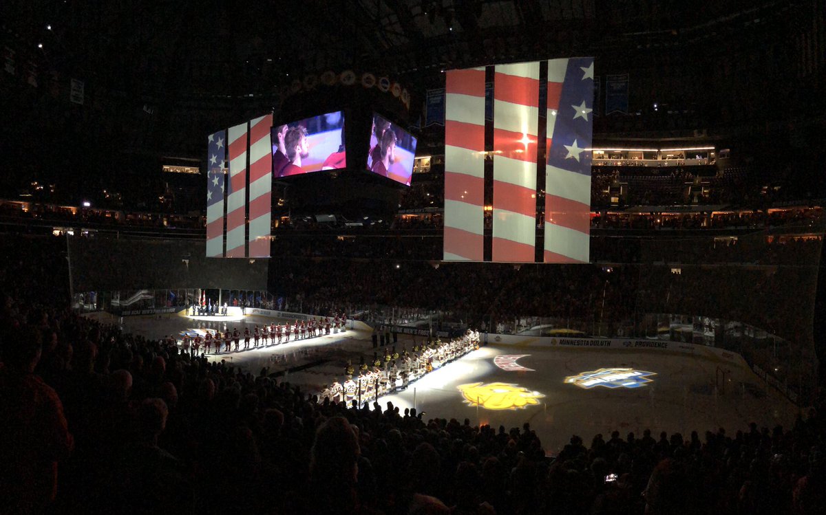 estromgren's tweet photo. Awesome afternoon in Buffalo and now it’s time to drop the puck!#FrozenFour https://t.co/hR1YD3QGUq
