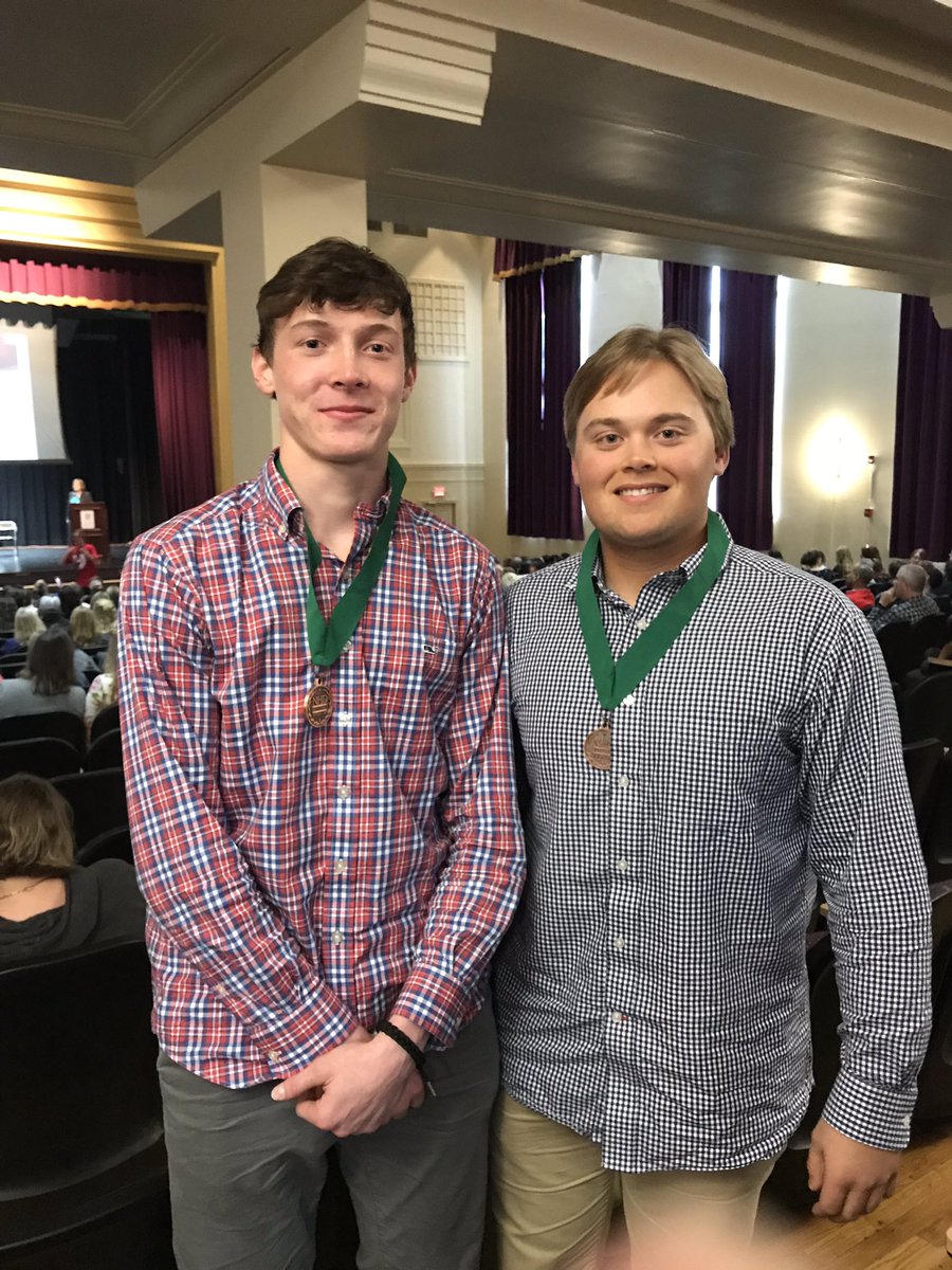 These young men finished in 3rd place at the State History Day contest at UCA today and also won the special prize from the Clinton School of Public Service for all the entires in the senior division involving presidential history! #pointerpride