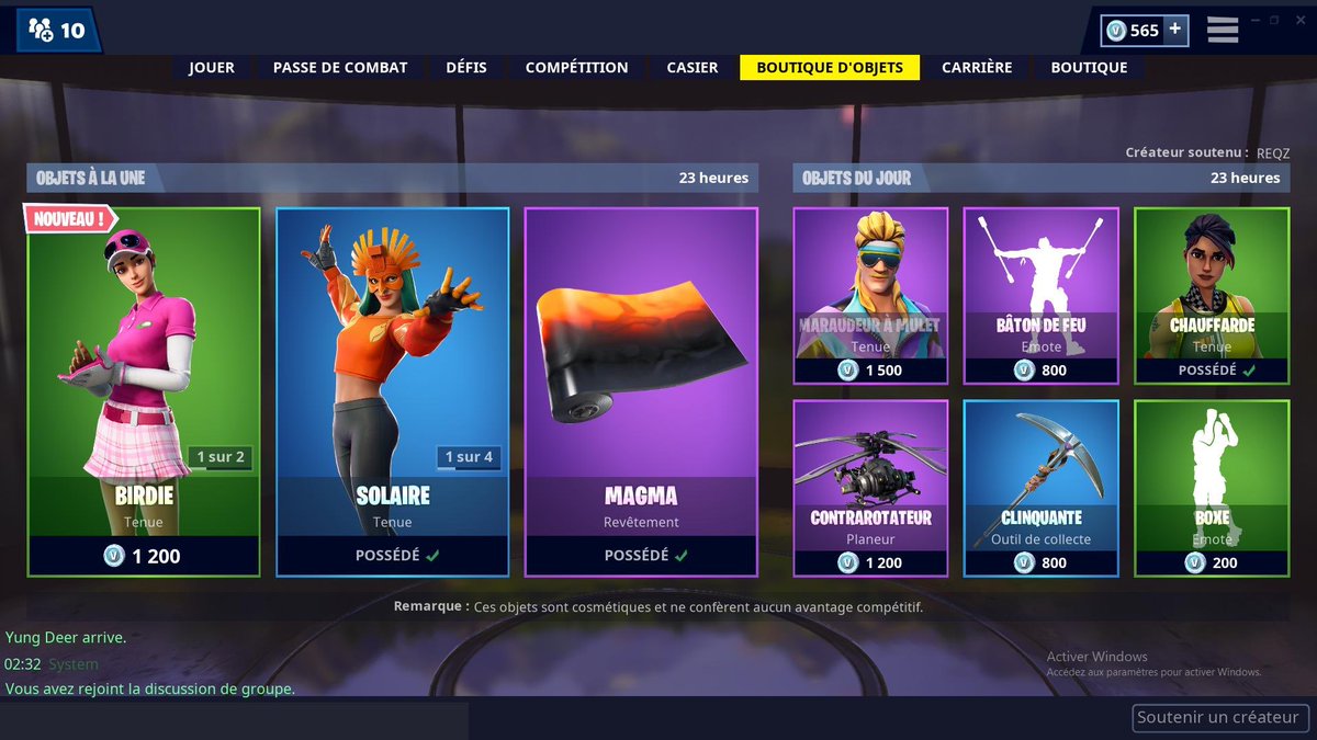 voici la boutique du dimanche 14 04 sur fortnite fortnitefr boutiquefortnite - boutique dobjet fortnite 23 avril