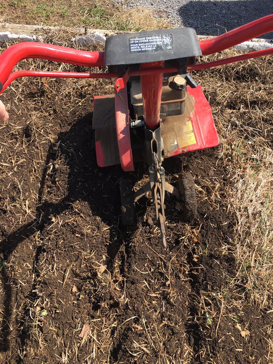 agronomyavocate's tweet photo. Did some Tillin’ today in one of my gardens. Working land 2019 #ontag #veggiegarden #till https://t.co/1uKZmAvPfF