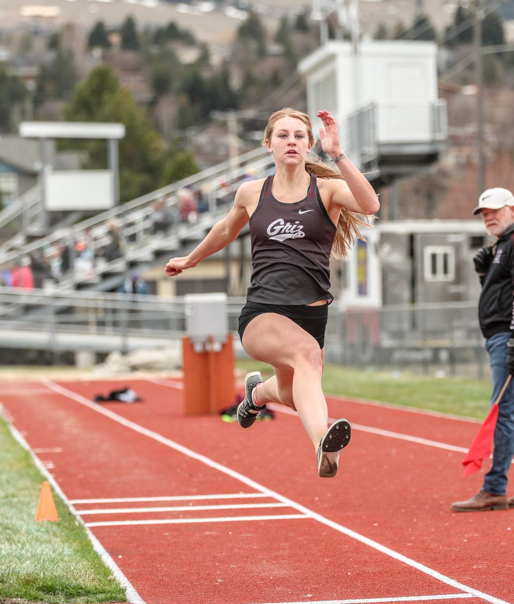 Shoutout to Abby Dodge, who not only won the high jump today, but also competed in the triple jump for the first time – and won! #GoGriz