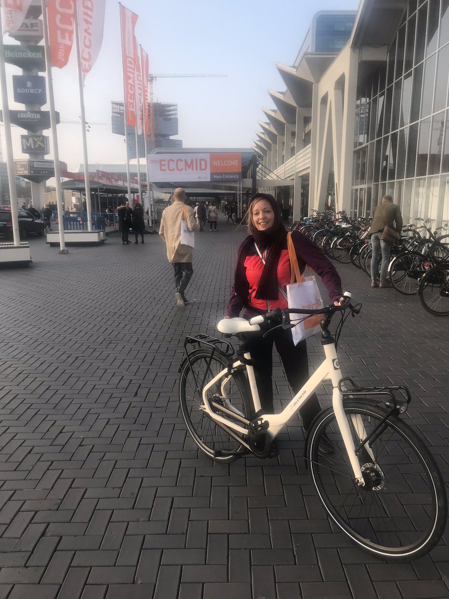 SimnerLab's tweet photo. Arriving in style like the locals! Loving ECCMID and Amsterdam #ECCMID2019 https://t.co/a5E8IGRkxX