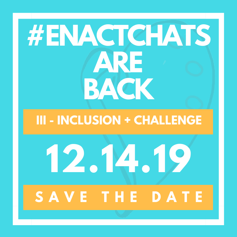 enact_art's tweet photo. The holidays are a perfect time to discuss inclusion in the classroom. Join us on December 14, 2019 for another #EnactChat! https://t.co/7y1DOMHC9f