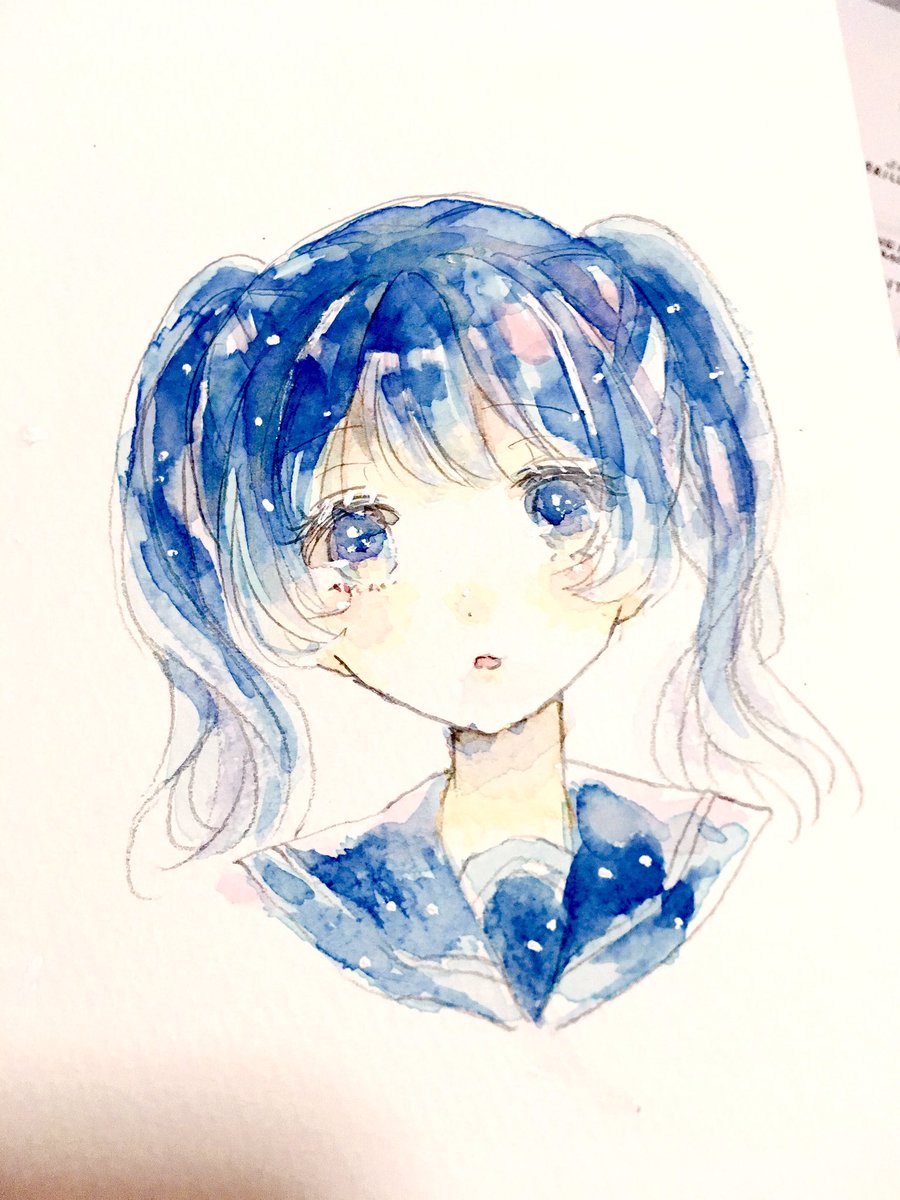 「水彩がんばります? 」|pasu子のイラスト