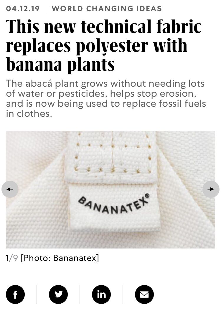GNewsPH's tweet photo. GNewsPH Tech:
@FastCompany This new technical fabric replaces polyester with banana plants
For more, go to https://t.co/5eWqTwDLbz
Decentralized News Curation
#technews #tech #Thelatest #fabric #fabrictech #technicalfabric #polyester #banana #bananaplant https://t.co/HssQRbKOcZ