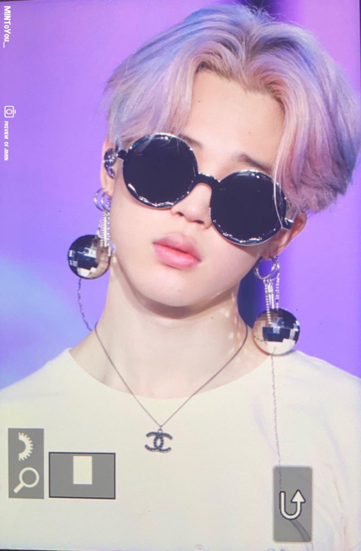 Jimin disco earrings discount