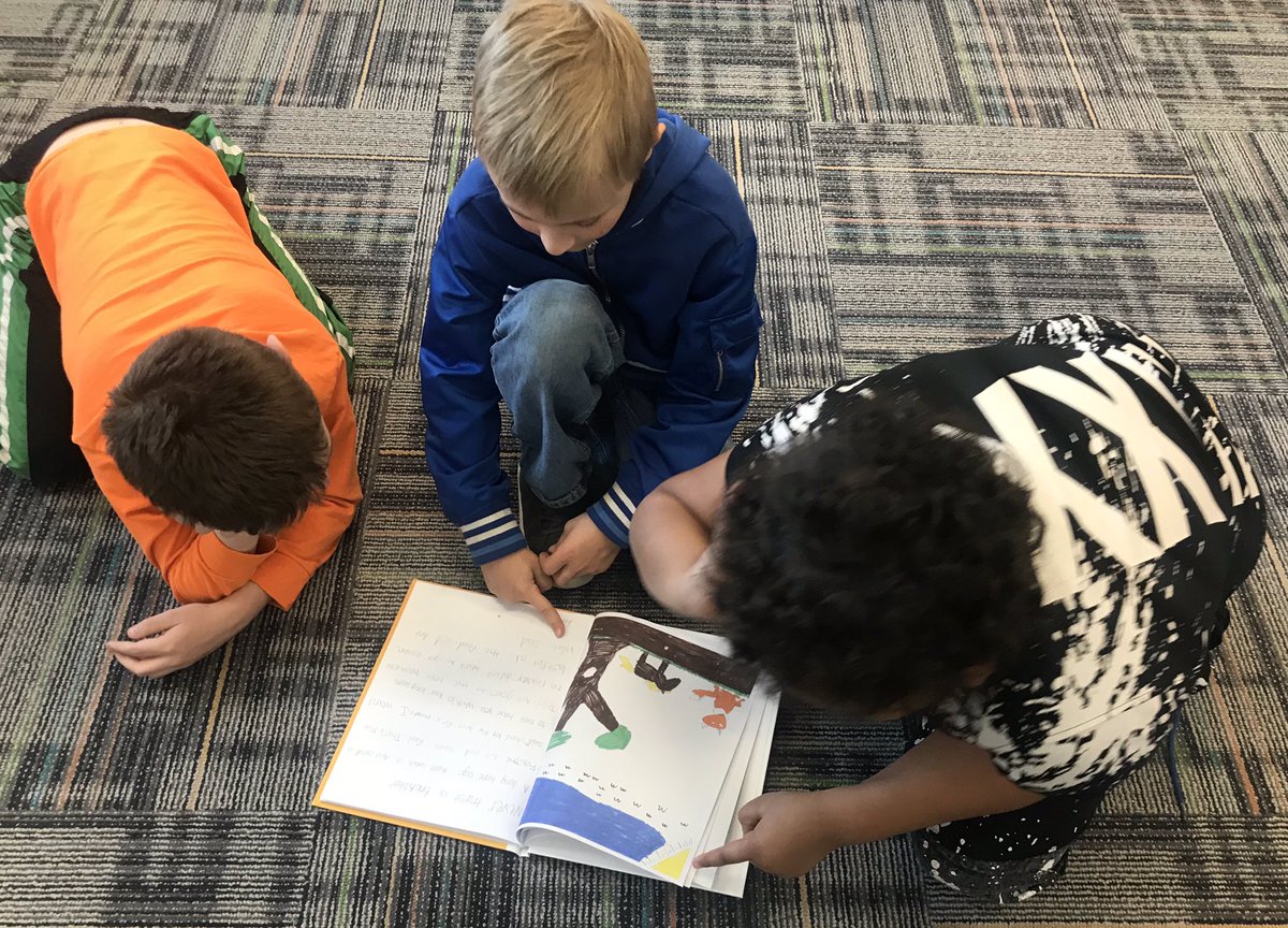 MrsN_Trimble's tweet photo. Proud published authors of the second grade!! The kids were thrilled to read their very own Fables in a real book! #Fables #publishedAuthors #2ndgrade https://t.co/nXgRM74QGV