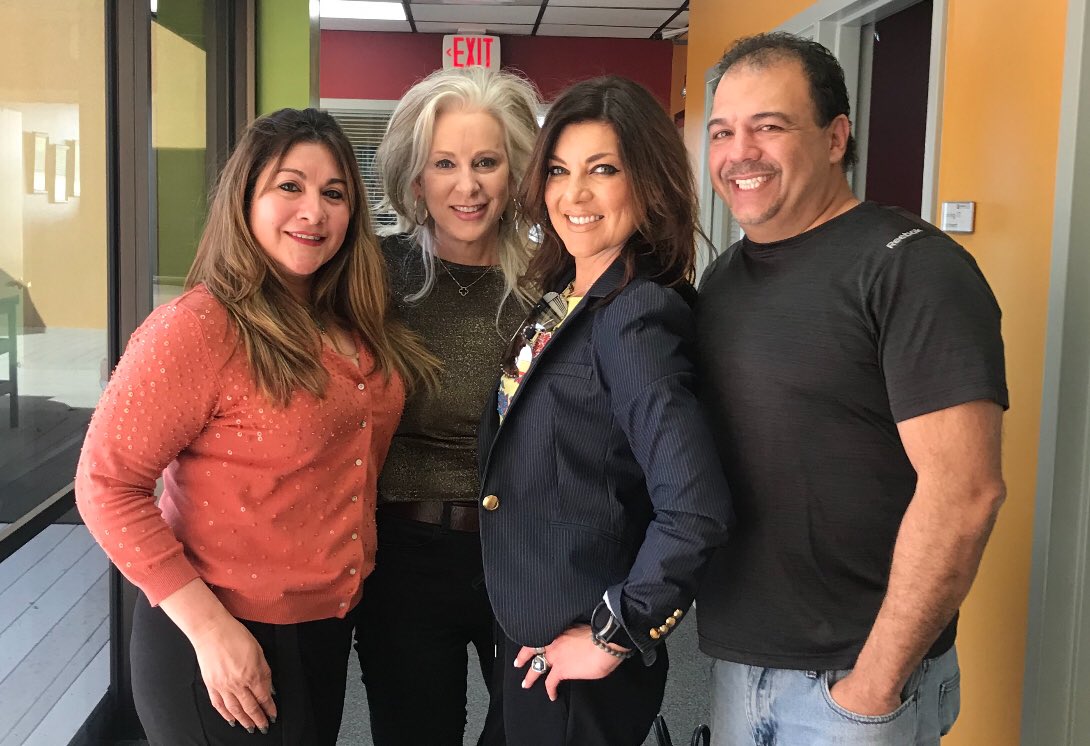 satsupershow's tweet photo. While you’re stuck in traffic after #OysterBake &amp; #TasteOfNewOrleans,tune in to our interview with Luz Ortiz &amp; Blanca Montagne at 11pm Ctrl on https://t.co/cmTF9GLpdo. The ladies joined us in-studio at The #TitosVodka Studio to tell us all about their show #Texicanas on #Bravo https://t.co/vaU25yAFFb