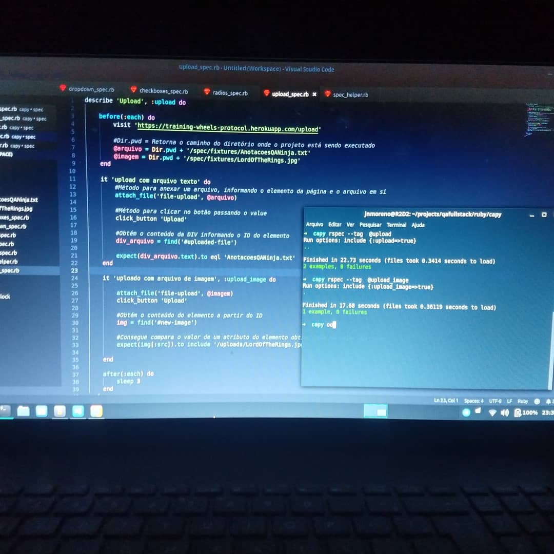 jnmoreno's tweet image. Nos embalos de sábado à noite.
#rubyprogramming #softwaretester #softwaretesting #qaautomation