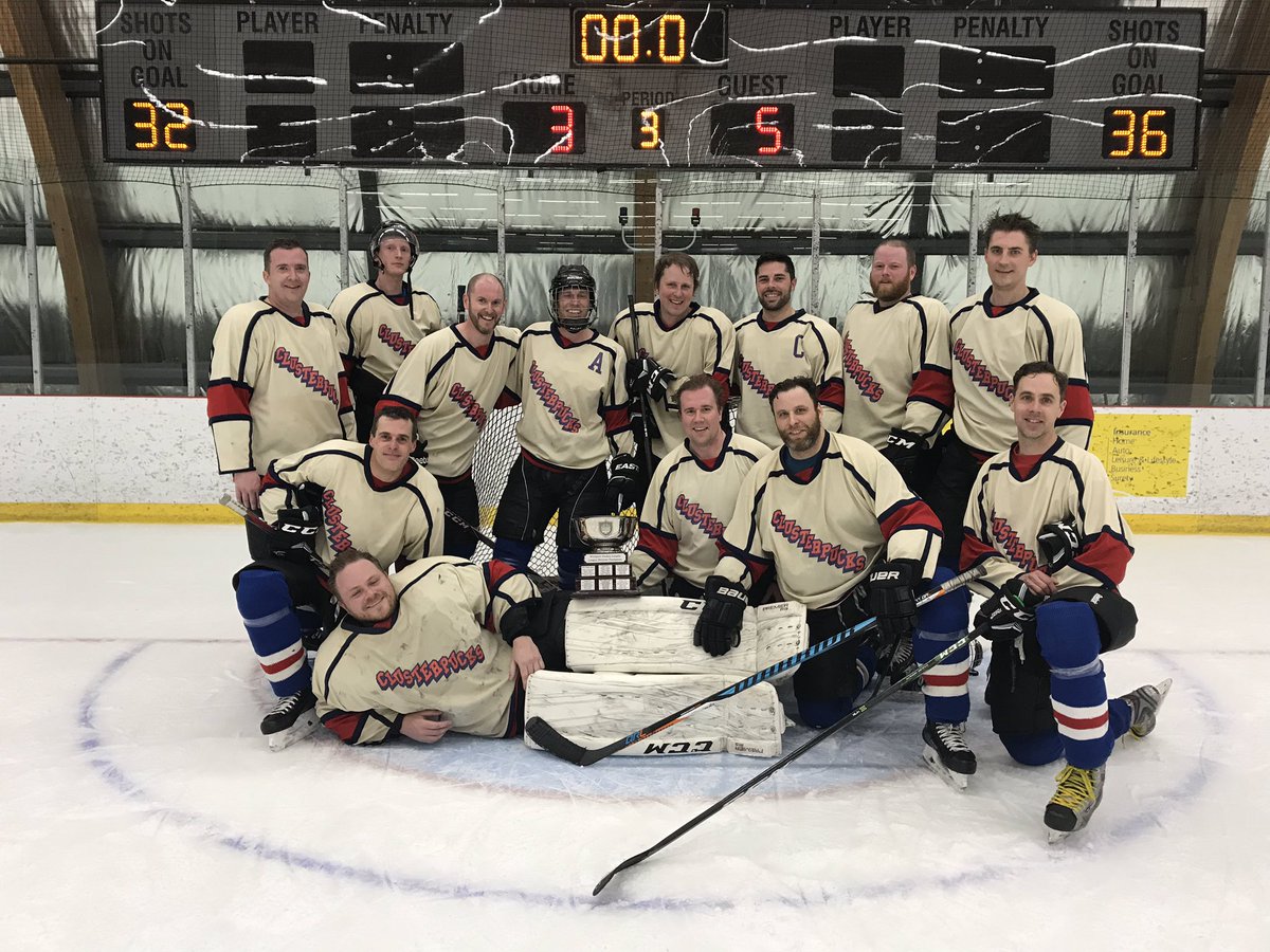 WHCLeague's tweet photo. Congrats to the Clusterpucks! They are the Coors Light division Winter 2018-2019 champs! https://t.co/kZ10D2f93U