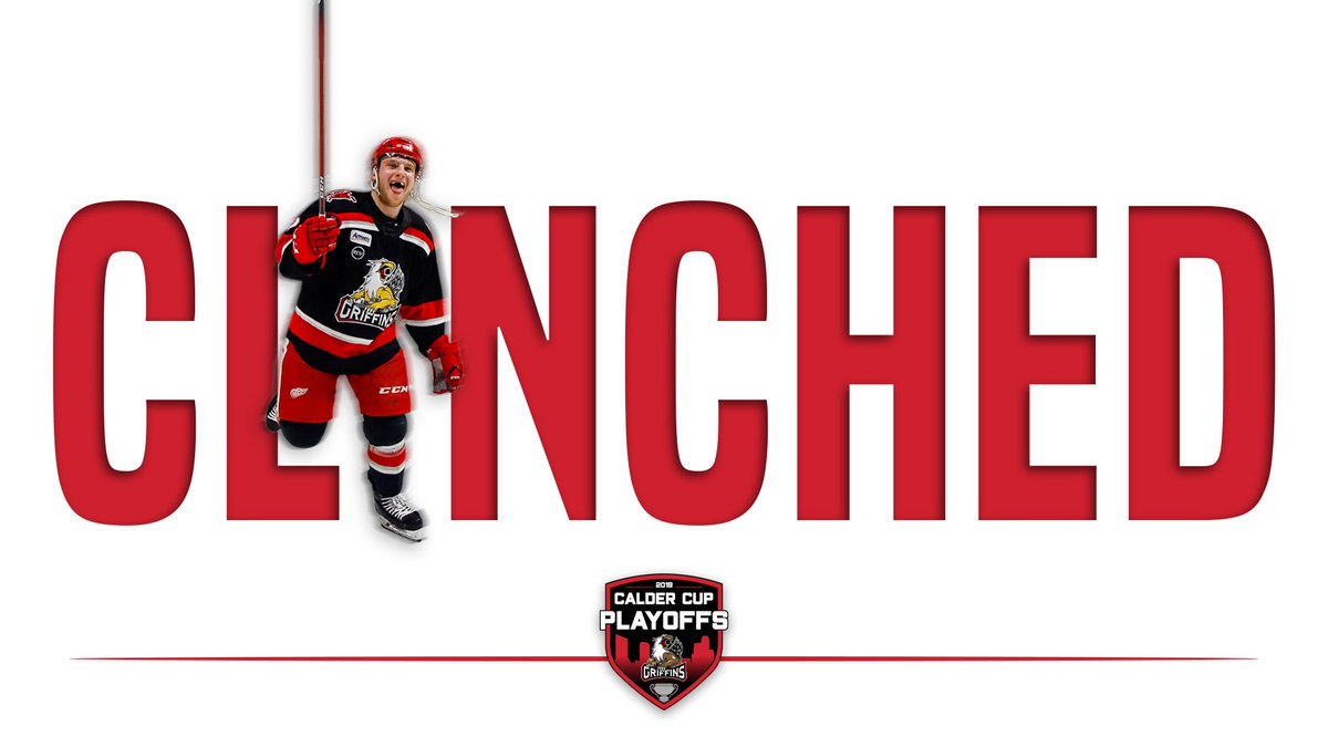 WE'RE IN!!

The #Griffins have secured a spot in the 2019 #CalderCup Playoffs, marking the franchise's 7th consecutive postseason berth.