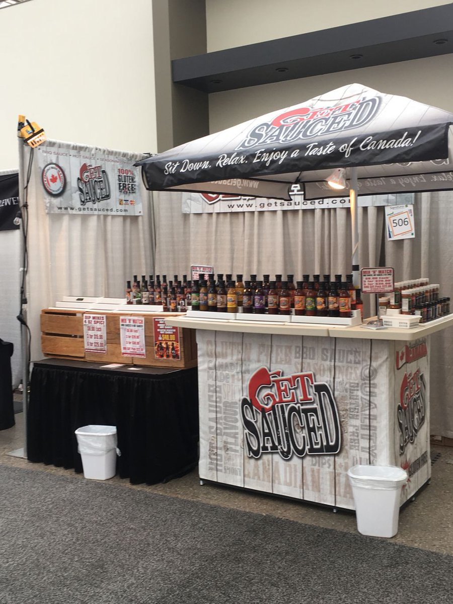 GetSaucedCDN's tweet photo. Come see us in St Albert at the Enjoy Centre for the last day of the @Signatures spring show tomorrow from 10-5!! Booth 506
#Handmadelive #bbq #yeglocal #yummy #yegeats https://t.co/BeIpOGC5zE