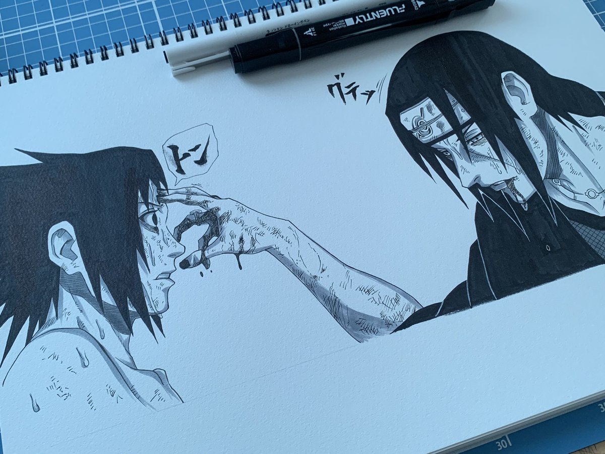 art_ktb's tweet photo. 動画は撮ってないけど、ちゃんと絵は描いてます！
サスケとイタチあの感動シーンです😭

#NARUTO好きと繋がりたい 
#絵描きさんと繋がりたい https://t.co/YdJc8pC1tS
