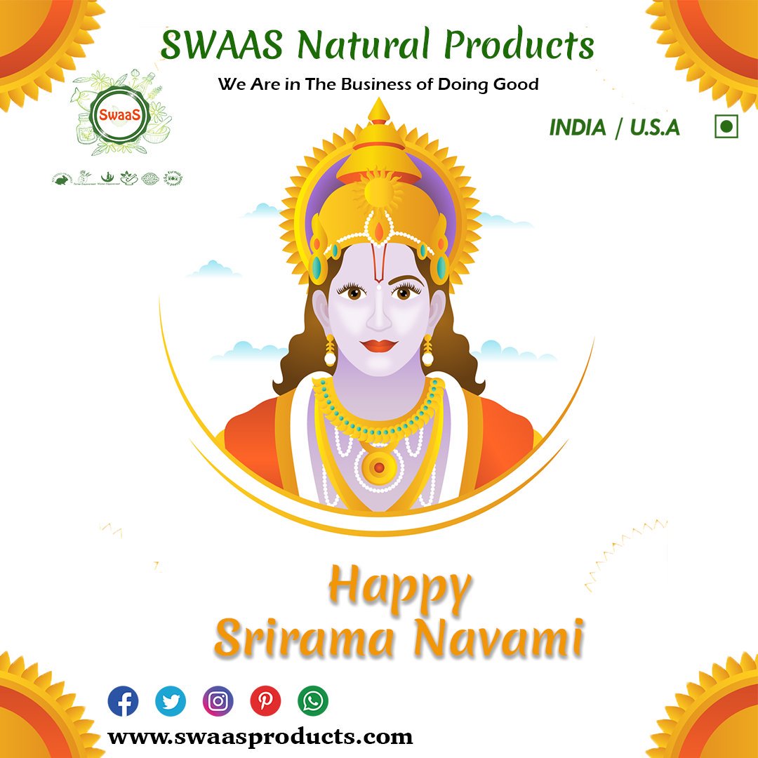 Swaasproducts's tweet photo. Swaas wishes a Happy Sri Rama Navami to Everyone
#swaas #swaasproducts #swaasnaturalproducts #navami2019 #sriramanavami #SriRamaNavami2019 https://t.co/H7jwssECC5