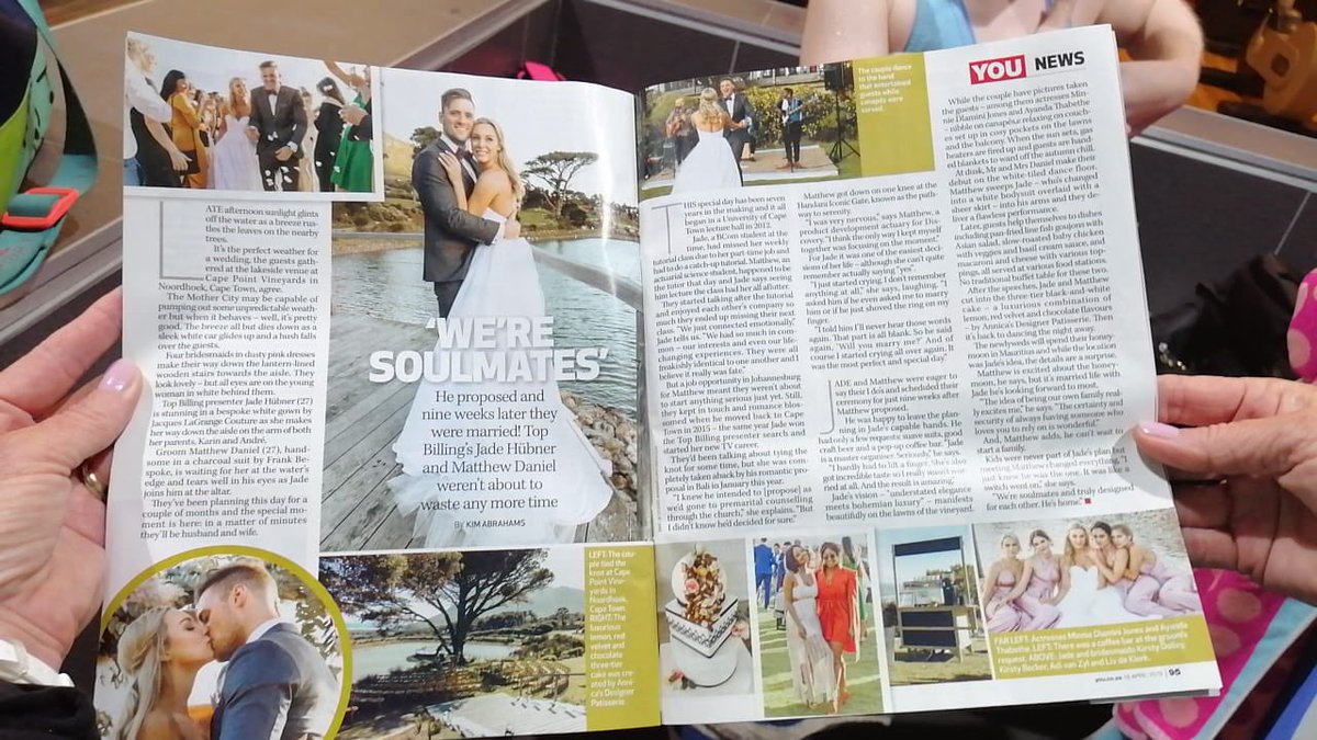 jadedaniel__'s tweet photo. Sharing our special day with you all. Thank you to @youmagazine for joining us on the day. You can also catch the wedding on @SABC3Topbilling this Saturday. #ForeverDaniel #jadeandmattswedding 📸 @BarclayStudios _ https://t.co/BpsYIg8ts4