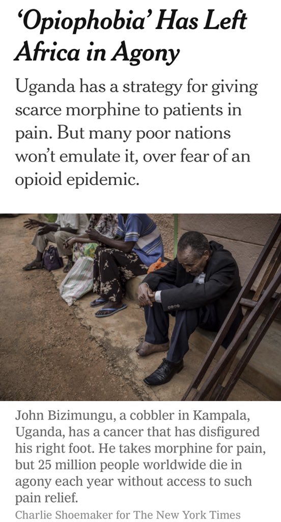 NoNeedlessPain's tweet photo. One world divided by 2 opioid crisis: illicit polypharmacy in USA. But most people with severe cancer pain in most countries do NOT get appropriate, safe and adequate morphine analgesia and suffer unbelievably @jfclearywisc #aseaps2019kuching @childpainSIG @IASPPAIN #pain #hpm https://t.co/6FPenwwHJ0