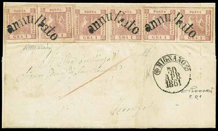 VaccariShop's tweet photo. LOTTI DISP. DOPO ASTA VACCARI FILATELIA STORIA POSTALE 6 APR. 2019
https://t.co/WshwNfmFrO
LOTTO 182 #REGNO #NAPOLI da #Mignano a #Firenze 30.4.1861 Sassone n.4 "Annullato" Mignano (p.R1) 2.5.1861 A. #Diena cert. #Bottacchi e cert. Vaccari 
PREZZO EURO 1200
#stamp #sello #timbre https://t.co/nakZeolZbD