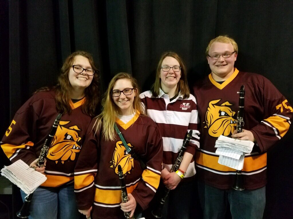 UMDAthBands's tweet photo. HANDS DOWN best band we’ve played against this season! Thank you for being such good sports, playing some killer songs, and showing us that the band knows how to get down and have a good time! Have a safe travel home, until next time. And remember, #BandAlwaysWins @UMassBand ❤️ https://t.co/xEComsTkoD