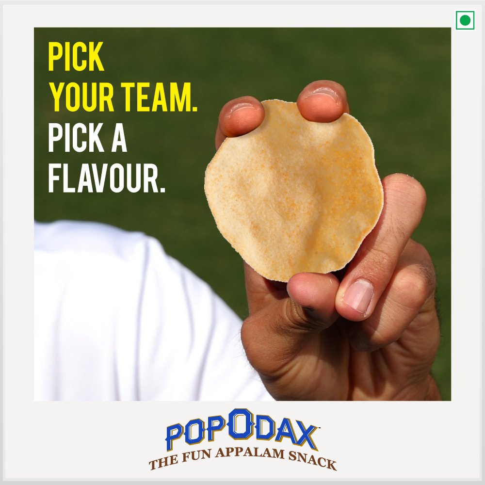 PopodaxSnacks's tweet photo. Whichever team you root for, make sure you enjoy it with Popodax!
Waves, cheers, slogans and celebration - Enjoy it all with Popodax!

#Popodax #Snack #Appalam #Hungry #Food #Snacktime #Sharing #Biryani  #MiniAppalam #ReadyToEat #Cheer #Cricket #MatchDay 

https://t.co/fZLw3ZFKNS https://t.co/tyUTlK539f