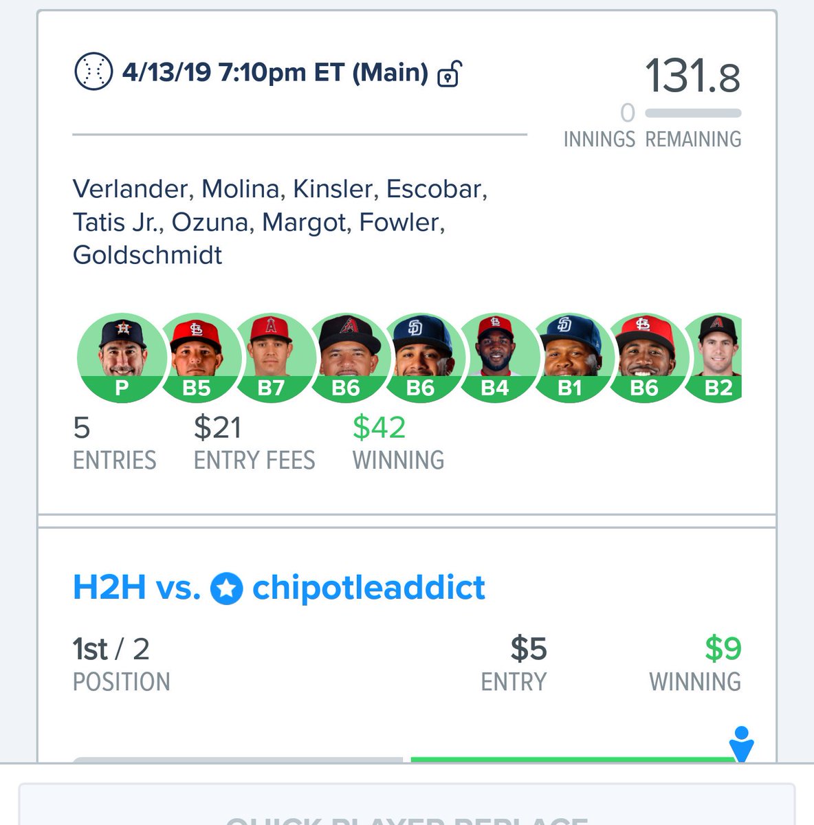 shaners222's tweet photo. @_FantasySupreme 
Thanks Again #Shitpotle GG 👍🏻 https://t.co/1tPKIkTcrU