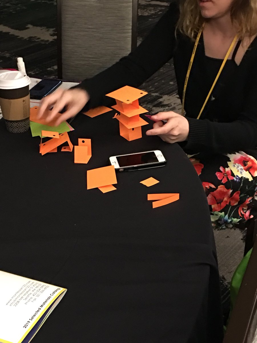missmath229's tweet image. #CAAEYC Annual Conference 
Index Card Challenge - Build the tallest freestanding structure. #STEM