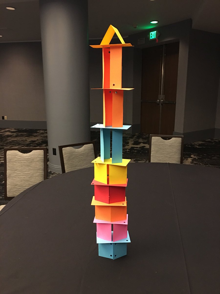 missmath229's tweet image. #CAAEYC Annual Conference 
Index Card Challenge - Build the tallest freestanding structure. #STEM