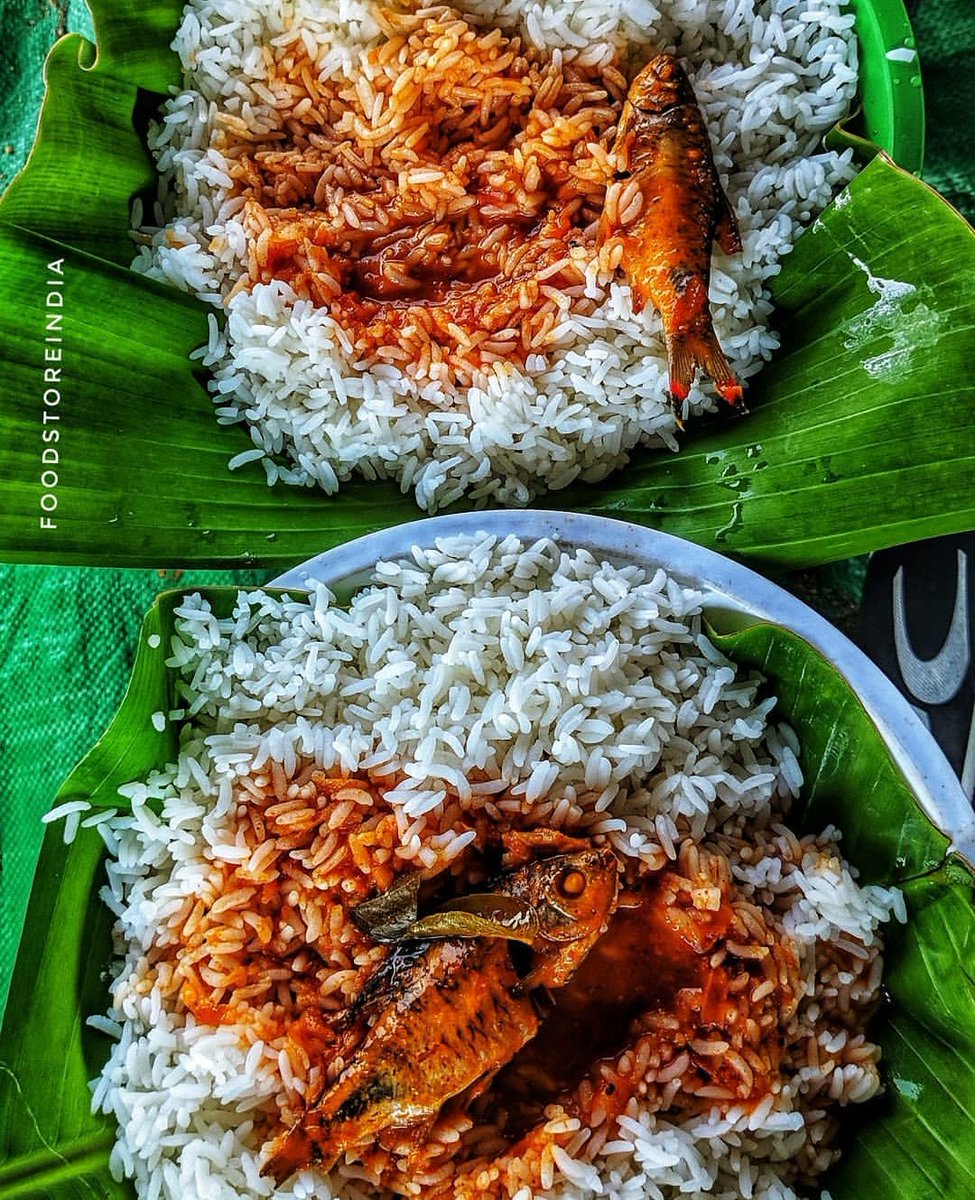 White rice with fish gravy ....Home made