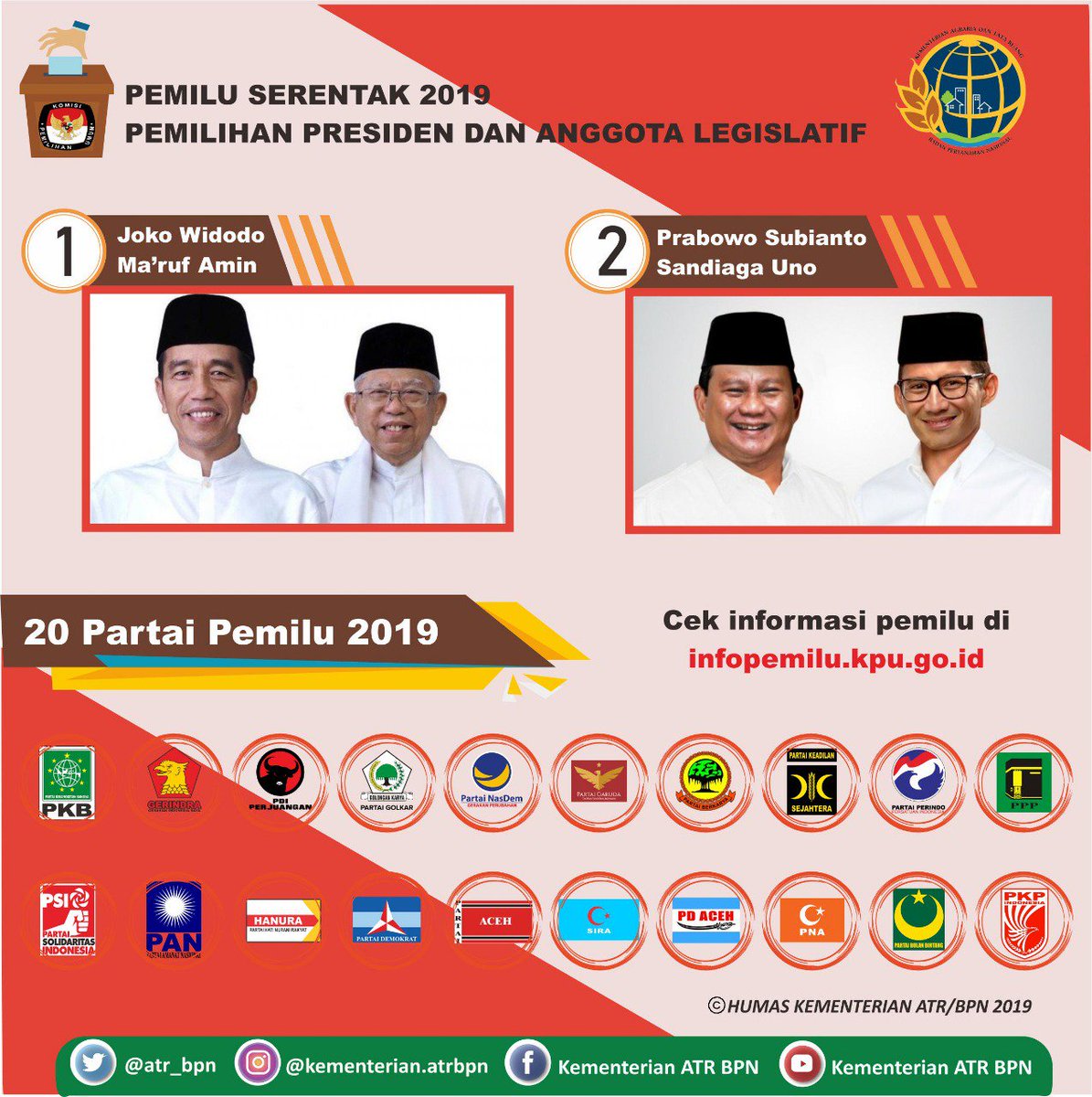 atr_bpn's tweet photo. #SobATRBPN simak infografis pemilu berikut, karena pilihan kamu menetukan masa depan negara kita dan tahukah kamu pemilih yang berdaulat menjadikan negara kita hebat.
#BikinIndonesiMaju

https://t.co/4m1vQAg624 https://t.co/o6aSuhg6SS