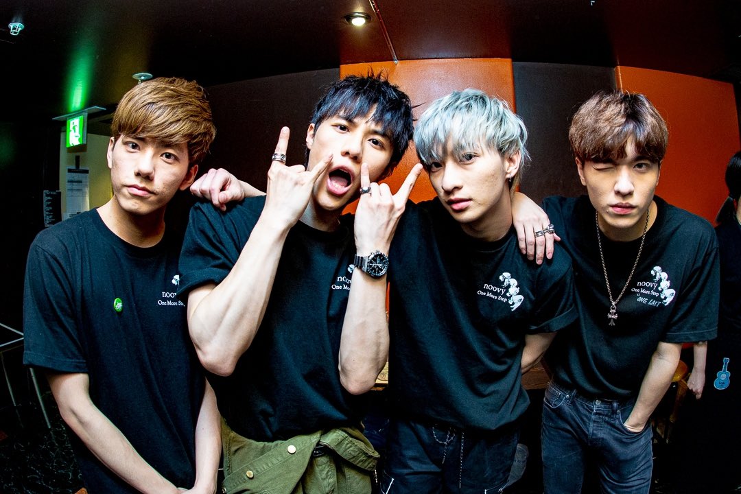 noovystaff's tweet photo. 4人最後日本でのステージを
見守ってくれてありがとうございました！
「One More Step」の旅は終わらない！🙏
#noovy 
#渋谷duo
#OneMoreStepTOUR https://t.co/6g656JHj7R