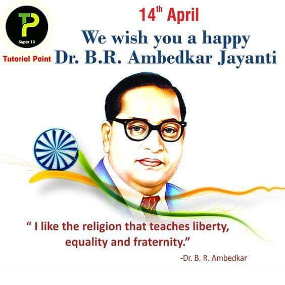 Tutorialpoint6's tweet image. Its day of celebrations,
Its day to value a special person,
Who taught world the lesson of Self Confidence
Its B R Abmedkar..
The Father
of Indian Constitution!
#ambedkarjayanti #kota #kotacoaching #tutorialpoint