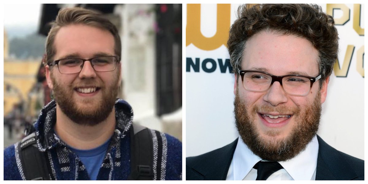 uucomparisons's tweet photo. Austin Maddox and Seth Rogan https://t.co/ZRrW6Wc7eV