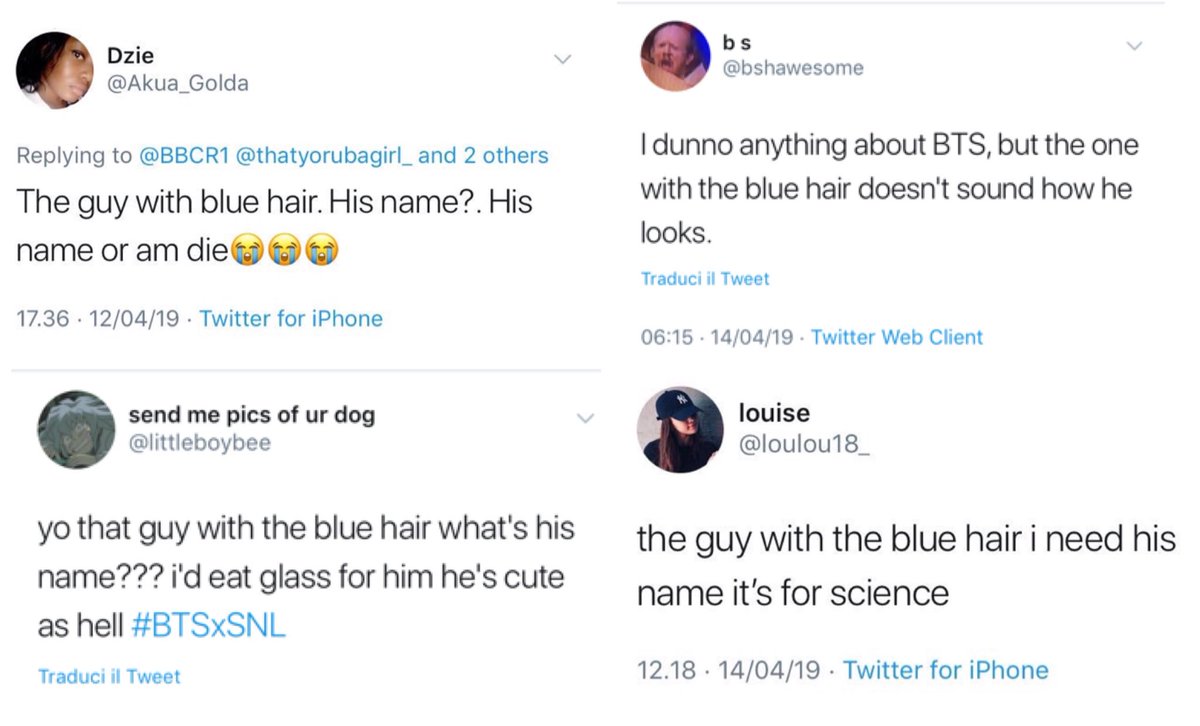 sceneryfortae's tweet photo. “The guy with blue hair”
Taehyung went viral once again, the locals can’t stop asking about him. Seriously, this man is too powerful @BTS_twt https://t.co/CWGSjG1KYx