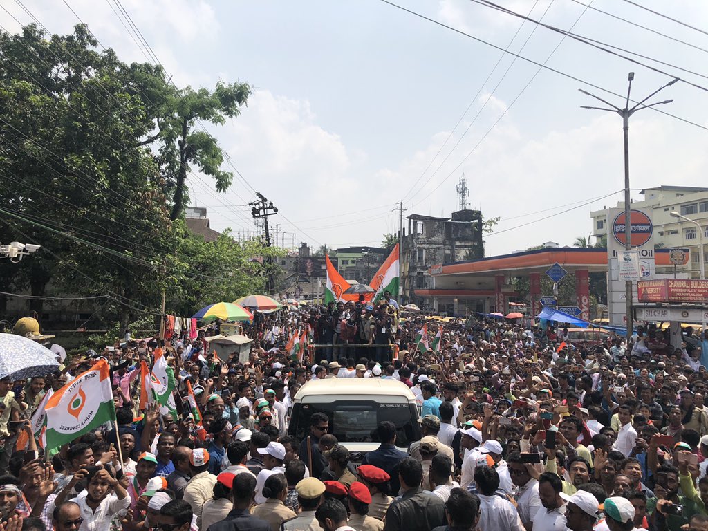 SushmitaDev25's tweet photo. I thank the people of Cachar who joined the road show of @priyankagandhi ji. https://t.co/OKrWN8pV5I
