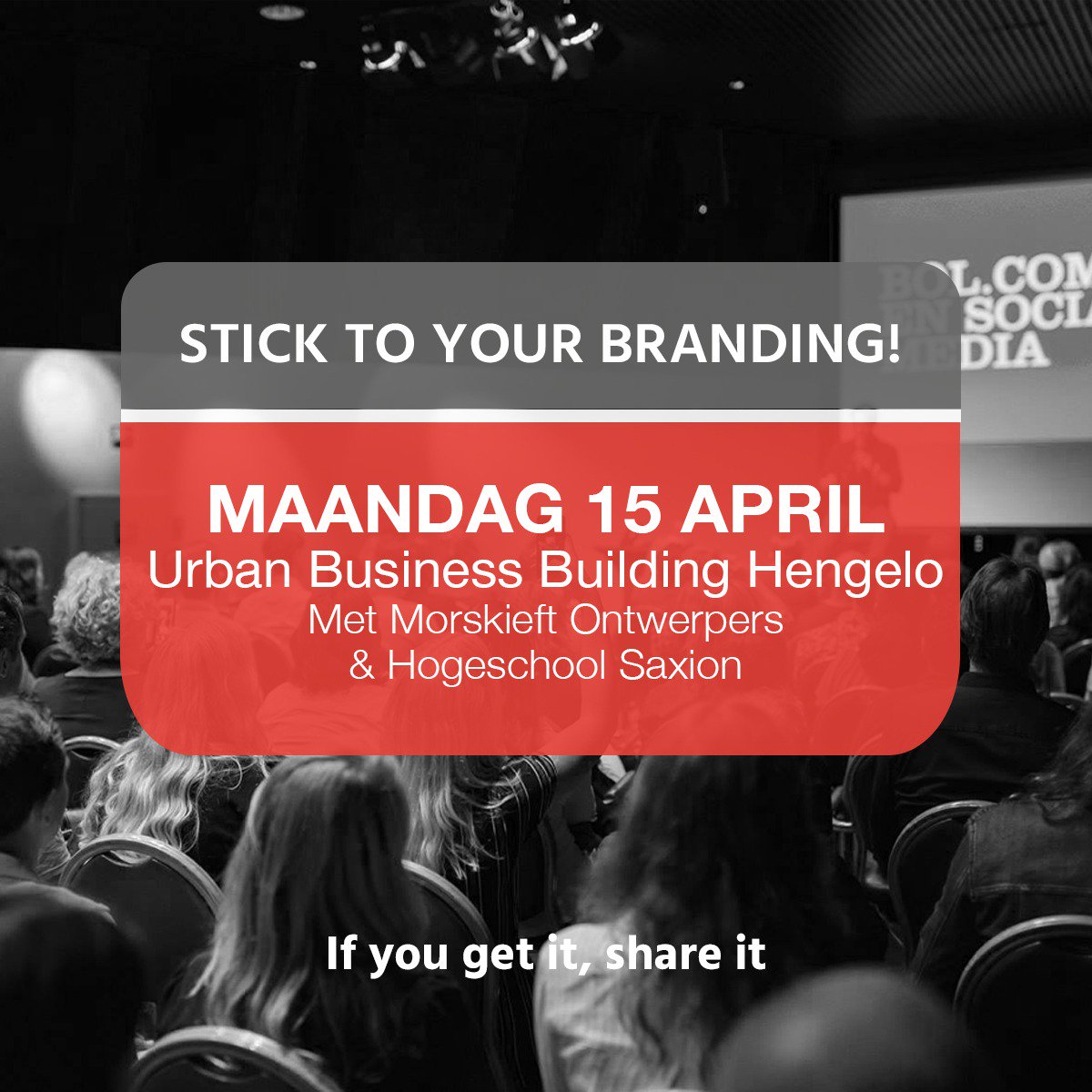 Morgen is er weer een nieuwe editie van <a href="/SMC_Twente/">Social Media Club Twente</a>! Thema: Stick to your branding, met sprekers van Morskieft en @SaxionNL. Kom je ook? Tickets &amp; info: socialmediaclubtwente.nl/smctwente-15-a…