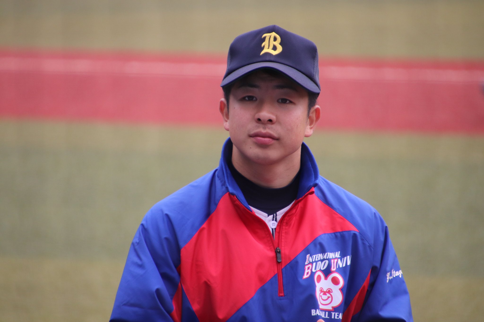 国際武道大学 硬式野球部キャップ 56サイズ 国際武道大学 硬式野球部 試合用 帽子