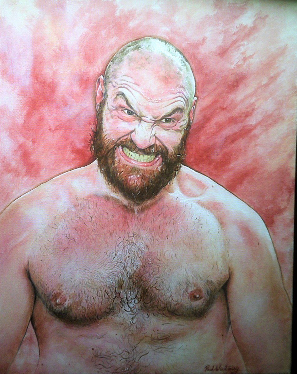 latest painting #tysonfury #gypsyking #boxingart #tyson