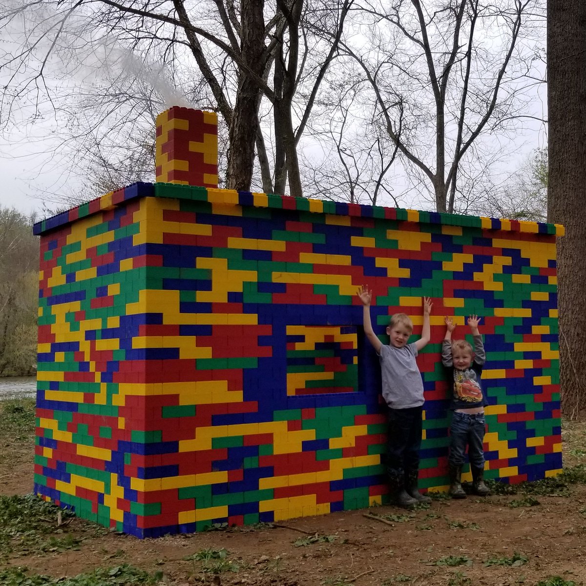 we build a fishing cabin from 400lbs of legos!!! youtu.be/7P2yhtH9kIk