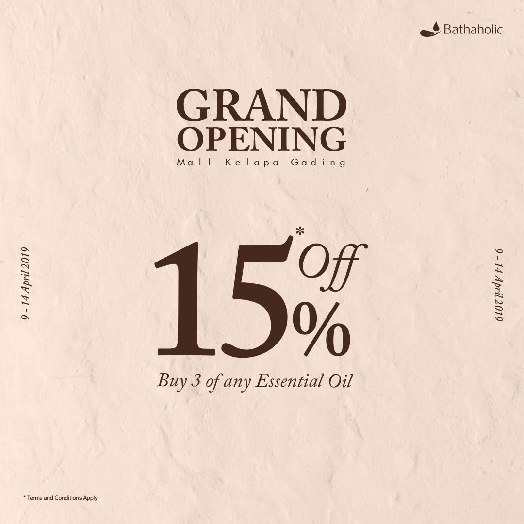 MKGLaPiazza's tweet photo. Ada yang tahu apa tenant baru di MKG? Yes, #bathaholic ππ yang penasaran dengan produknya bisa langsung ke MKG 3 lt. 2 ya..
Ada promo Grand Opening nih, kamu bisa dapetin diskon 15% off setiap beli 3pcs essential oil mulai tgl 9-14 April 2019.
#TenantBaruMKG #BathaholicMKG https://t.co/AXXwzCKDJC