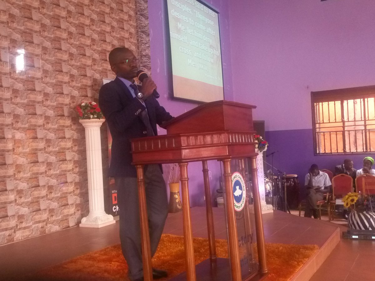 Rccgvcuganda's tweet photo. It's a takeover by the "future"!!!
Sermon by Bro. Bob Kirunda on Total Surrender. 

Some points to note:
Total surrender requires three things; self-denial, carrying your cross and following Christ with commitment - Matthew 16:24-25. https://t.co/Reh0mN46oD