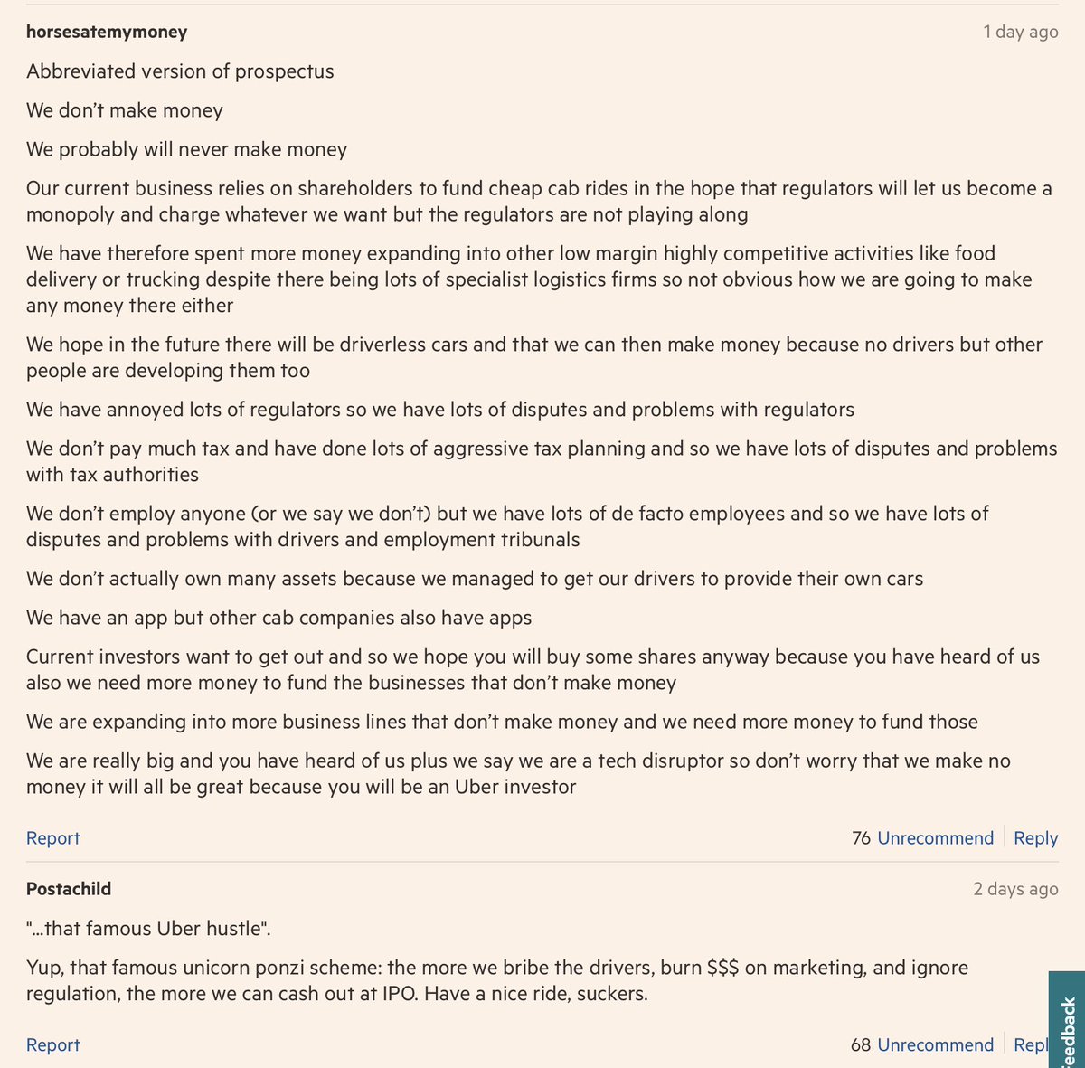 bytebot's tweet image. A lot has been said about the Uber IPO prospectus but maybe none as cogent as this FT comment.