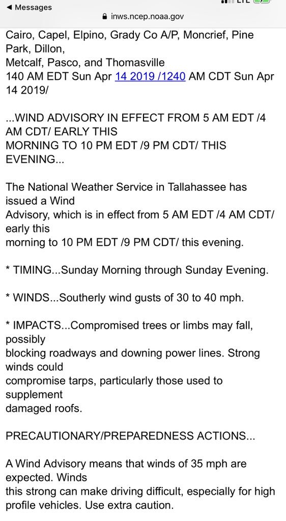 Worth County and surrounding areas highlighted are under a wind advisory, 5AM-10PM. Gusts 30-40MPH possible. Impacts to weak trees, limbs, tarps possible. High profile vehicles may be difficult to drive. #swga #gawx #helpushelpyou #dontblowaway #itsgonnabewindy #holdontoyourhat